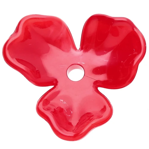 Colgante Flor de acetato de 23,5 mm - Mármol rojo x1