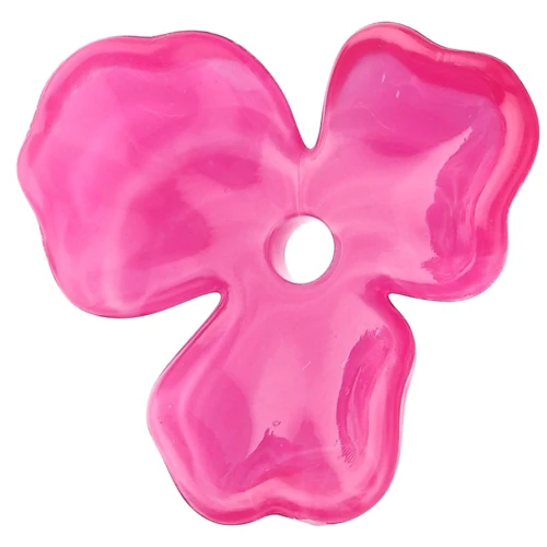 Colgante Flor de Acetato 23,5 mm - Mármol Fuschia x1