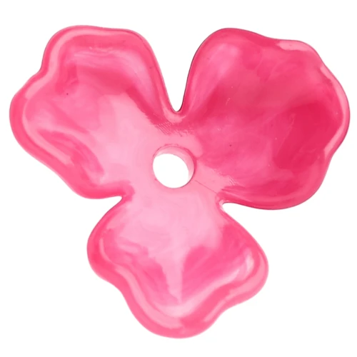 Colgante Flor de Acetato 23,5 mm - Mármol Rosa Oscuro x1