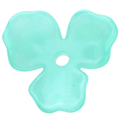Colgante Flor de Acetato 23,5 mm - Mármol Turquesa x1
