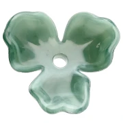 Colgante Flor de Acetato 23,5 mm - Mármol Verde Abeto x1