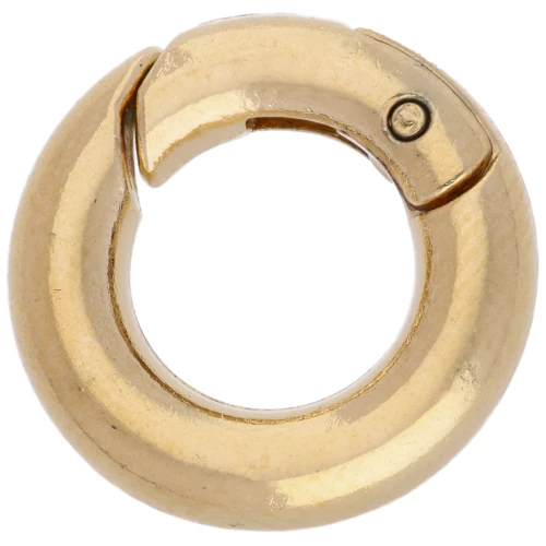 Cierre mosquetón redondo de 15 mm - chapado en oro de 3 micras x1