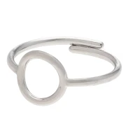 Anillo ajustable con diseño calado de 10 mm - Tallas 50 a 56 - Acero inoxidable 304L x1