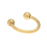 Ear cuff - Pendiente fina de 11 mm con bolas - Acero inoxidable Dorado 304 x1|raw }}