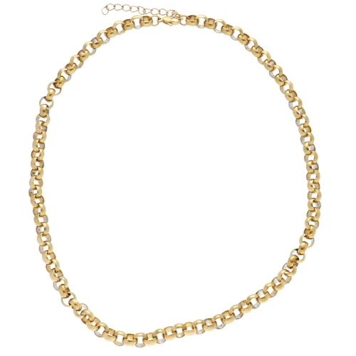 Jaseron 7 mm collar de malla - 304 Dorado de acero inoxidable x45cm