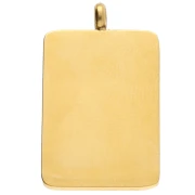 Colgante carta del Tarot 26x15 mm Fortuna resina epoxi - Acero inoxidable 304 Dorado - Azul