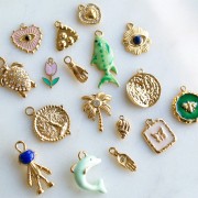 Dije de Concha 10x6.5 mm - Acero Inoxidable Dorado 304 x1