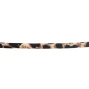 Cordón de tela redondo de 5 mm - estampado leopardo - Beige - Marrón - Negro x1m