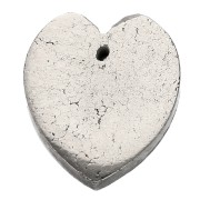 Colgante gema corazón plano 18x16 mm - Pirita x1|raw }}