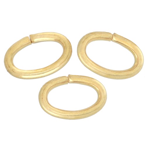 Anillas abiertas ovaladas 6x4x0,8 mm - Dorado x50