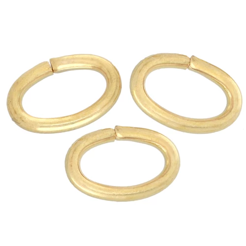 Anillas abiertas ovaladas 6x4x0,8 mm - Dorado x50