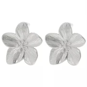 Regalo - Pendientes flor de cerezo 30 mm - Acero inoxidable 304L x2