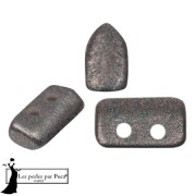Crystal - Cuentas de cristal Piros® by Puca® 2x5 mm - Gris Bronce x10g Cuentas de cristal Piros® by Puca® 2x5 mm - Gris Bronce x10g
