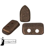 Cuentas de cristal Piros® by Puca® 2x5 mm - Bronce Granate x10g