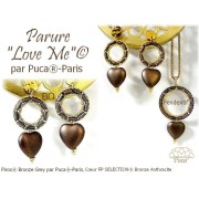 Cuentas de cristal Piros® by Puca® 2x5 mm - Bronce Granate x10g