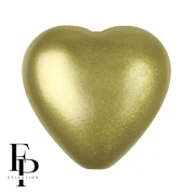 Cuenta de cristal corazón 16x15 mm - Cal pastel x1