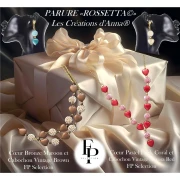 Cuenta de cristal corazón 16x15 mm - Antracita Bronce x1