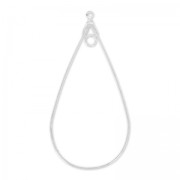 Pendientes gotas un aro 52x25 mm Plateado x2|raw }}