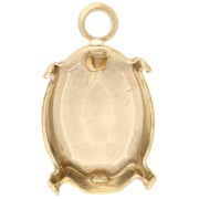 Colgante engaste garra para cabujón PureCrystal 4120 14x10 mm - Oro