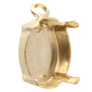 Colgante engaste garra para cabujón PureCrystal 4120 14x10 mm - Oro