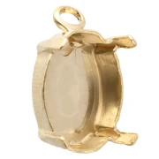 Colgante engaste garra para cabujón PureCrystal 4120 14x10 mm - Oro