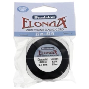 Hilo elástico Elonga 0,7 mm - Multihebra - Negro x25m