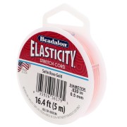 Elasticidad 0,50 mm - Dorado rosa satinado x5m