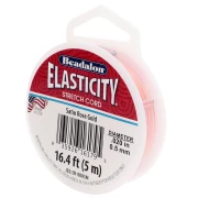 Elasticidad 0,50 mm - Dorado rosa satinado x5m
