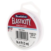 Elasticidad 0,50 mm - Plateado satinado x5m