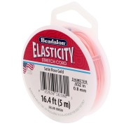 Elasticidad 0,80 mm - Dorado rosa satinado x5m
