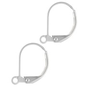 Traviesas con anillo abierto 15 mm - Plateado fino x2