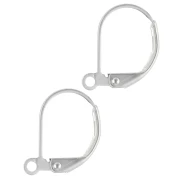 Traviesas con anillo abierto 15 mm - Plateado fino x2