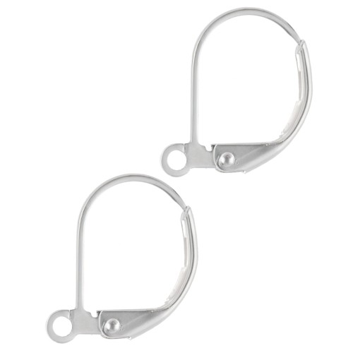 Traviesas con anillo abierto 15 mm - Plateado fino x2