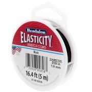 Elasticidad 1 mm - Negro x5m