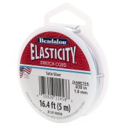Elasticidad 1 mm - Plateado satinado x5m