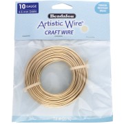 Hilo de latón Artistic Wire de 2,5 mm - sin tratar, con protección antioxido, 7,6 m