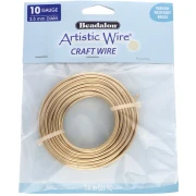 Hilo de latón Artistic Wire de 2,5 mm - sin tratar, con protección antioxido, 7,6 m