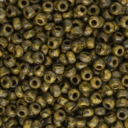 Rocaille Miyuki Duracoat 8/0 4519 - Amarillo Oscuro Opaco Picasso x8g