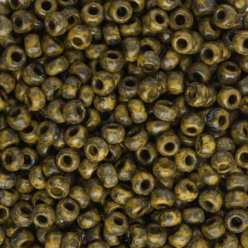 Rocaille Miyuki Duracoat 8/0 4519 - Amarillo Oscuro Opaco Picasso x8g
