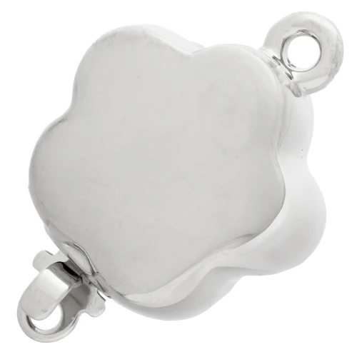Cierre clip flor 12 mm - Bronce blanco x1