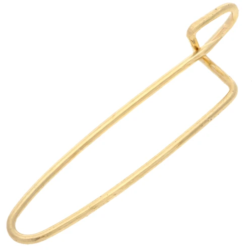 Broche a decorar con cuentas, dijes y pompones 26 mm - Dorado x1