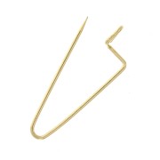 Broche a decorar con cuentas, dijes y pompones 26 mm - Dorado x1