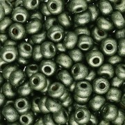 Cuentas de Rocalla 6/0 de 4 mm - Terra Dyed - Yellow Pearl teñida de negro x 20 g