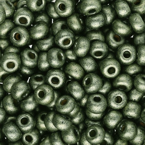 Cuentas de Rocalla 6/0 de 4 mm - Terra Dyed - Yellow Pearl teñida de negro x 20 g