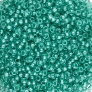 Cuentas de Rocalla Preciosa 11/0 de 2 mm - Terra Pearl - Cristal teñido de verde x 20 g