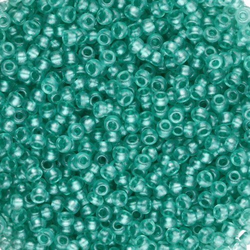 Cuentas de Rocalla Preciosa 11/0 de 2 mm - Terra Pearl - Cristal teñido de verde x 20 g