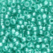 Cuentas Preciosa de Rocalla 8/0, 3 mm - Terra Pearl - Cristal teñido de verde, 20 g