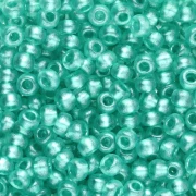 Cuentas Preciosa de Rocalla 8/0, 3 mm - Terra Pearl - Cristal teñido de verde, 20 g