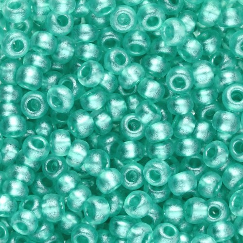 Cuentas Preciosa de Rocalla 8/0, 3 mm - Terra Pearl - Cristal teñido de verde, 20 g