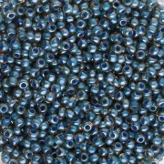 Cuentas de Rocalla Preciosa 11/0 de 2 mm - Light Topaz Lined Blue Sfinx x20 g